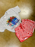 Red & White Checkered Shorts