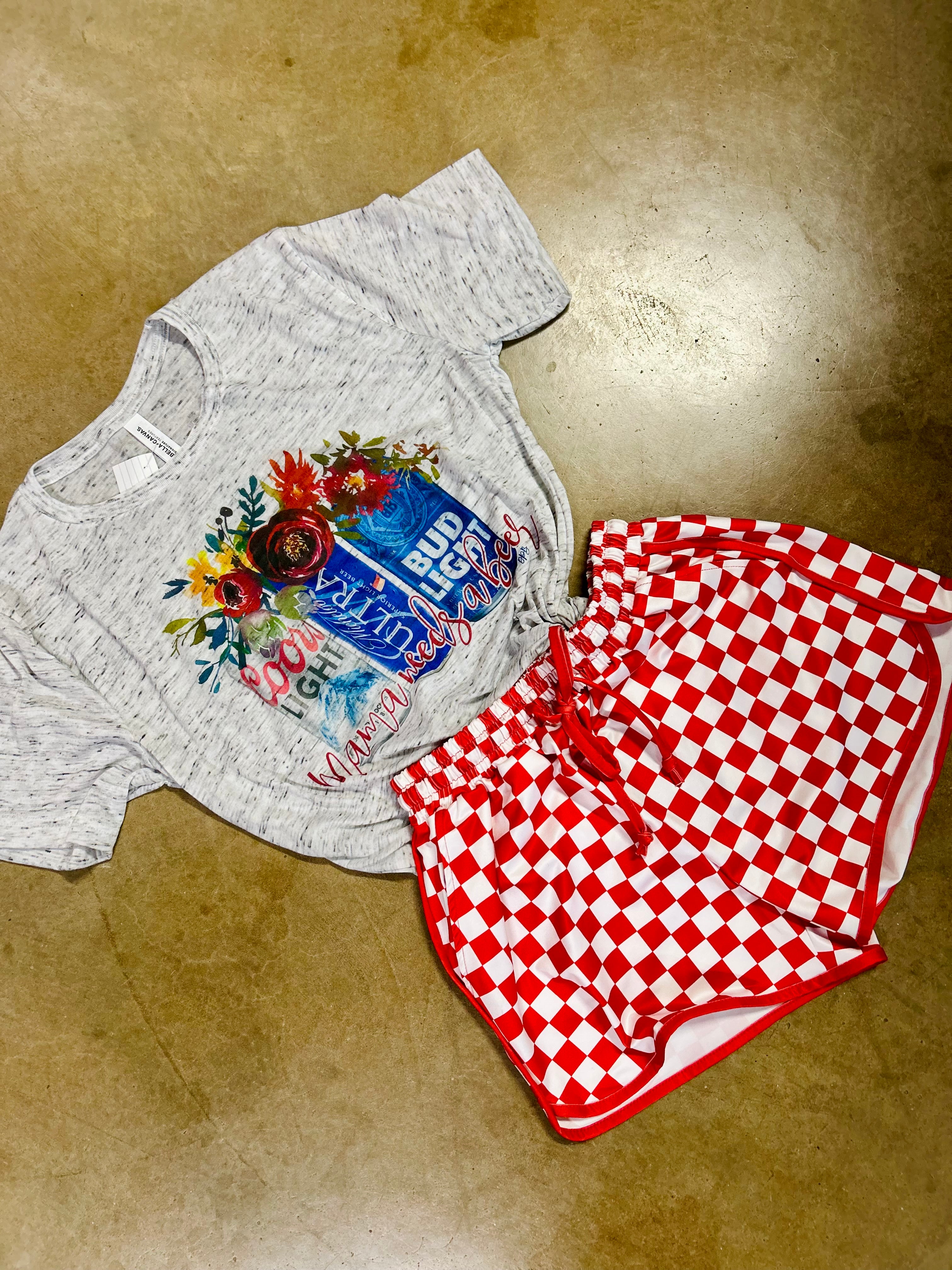 Red & White Checkered Shorts