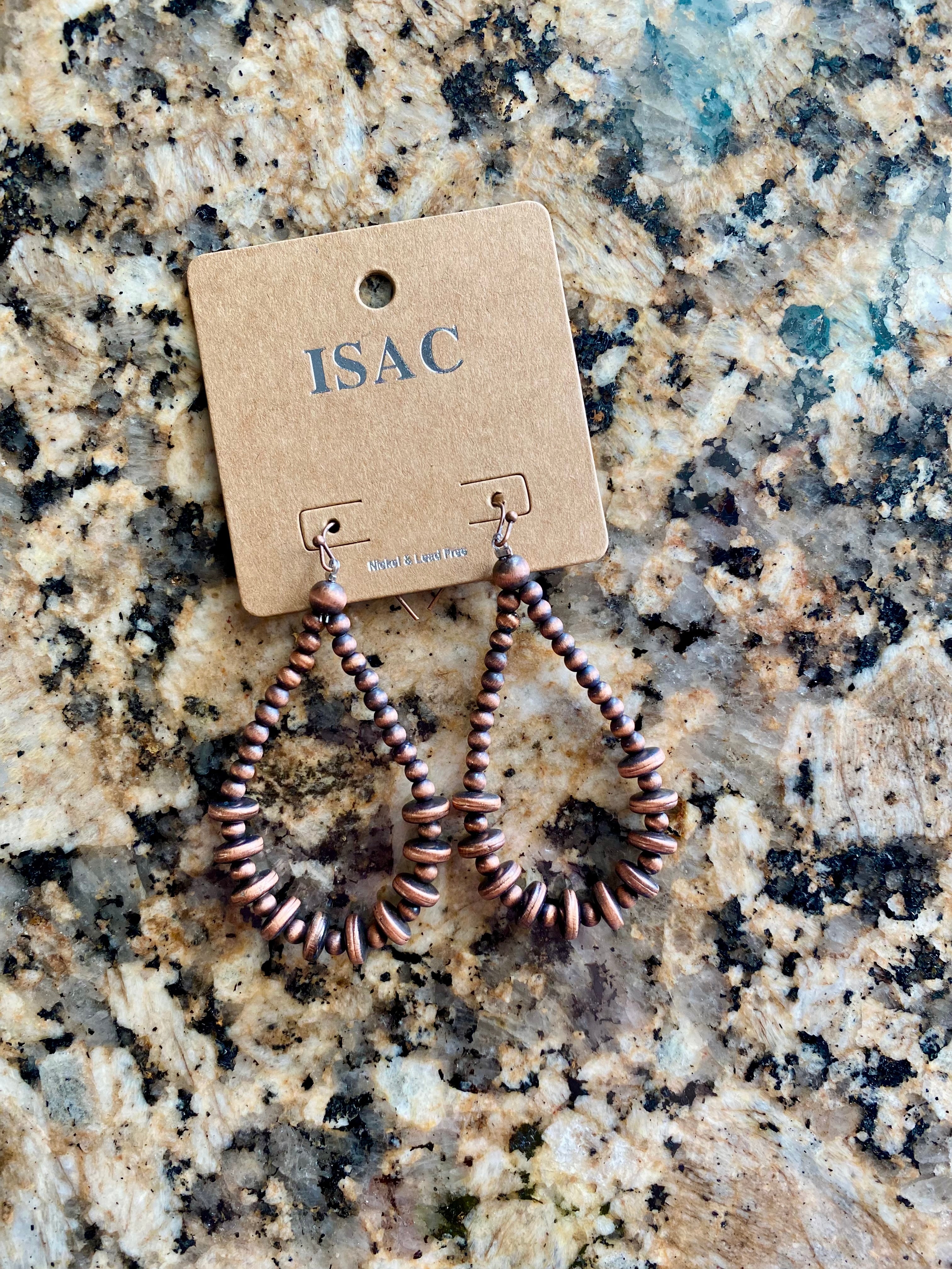 Copper Graduated Teardrop Dangle