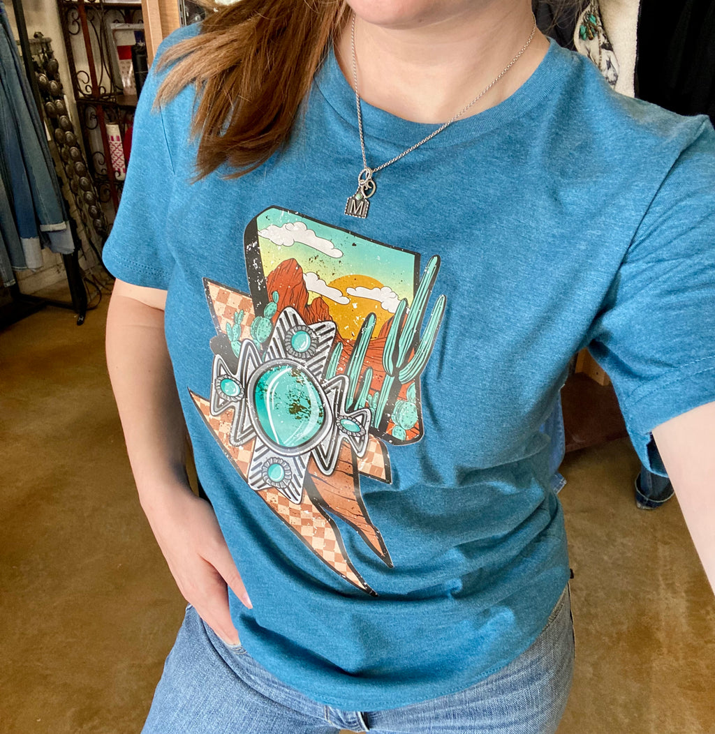 Western Lightning Bolt Tee