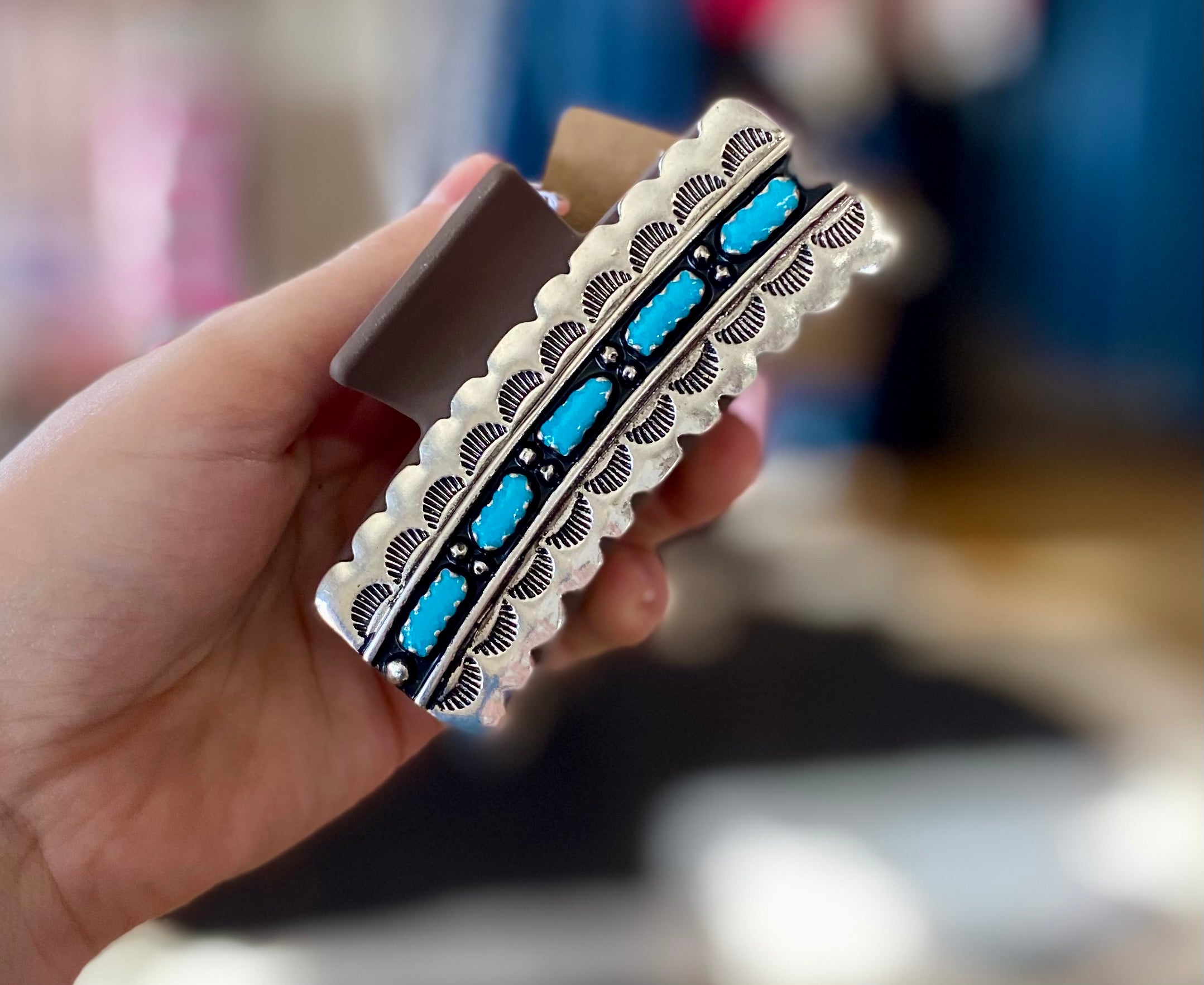 Western Turquoise Stone Hair Clip