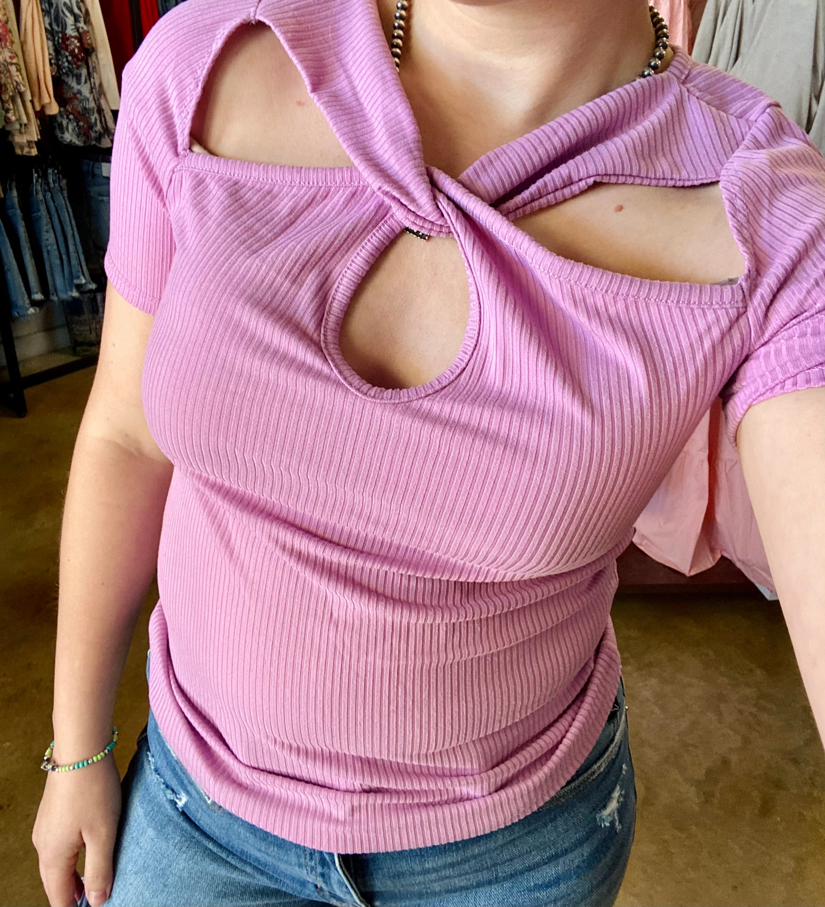 Purple Criss Cross Top