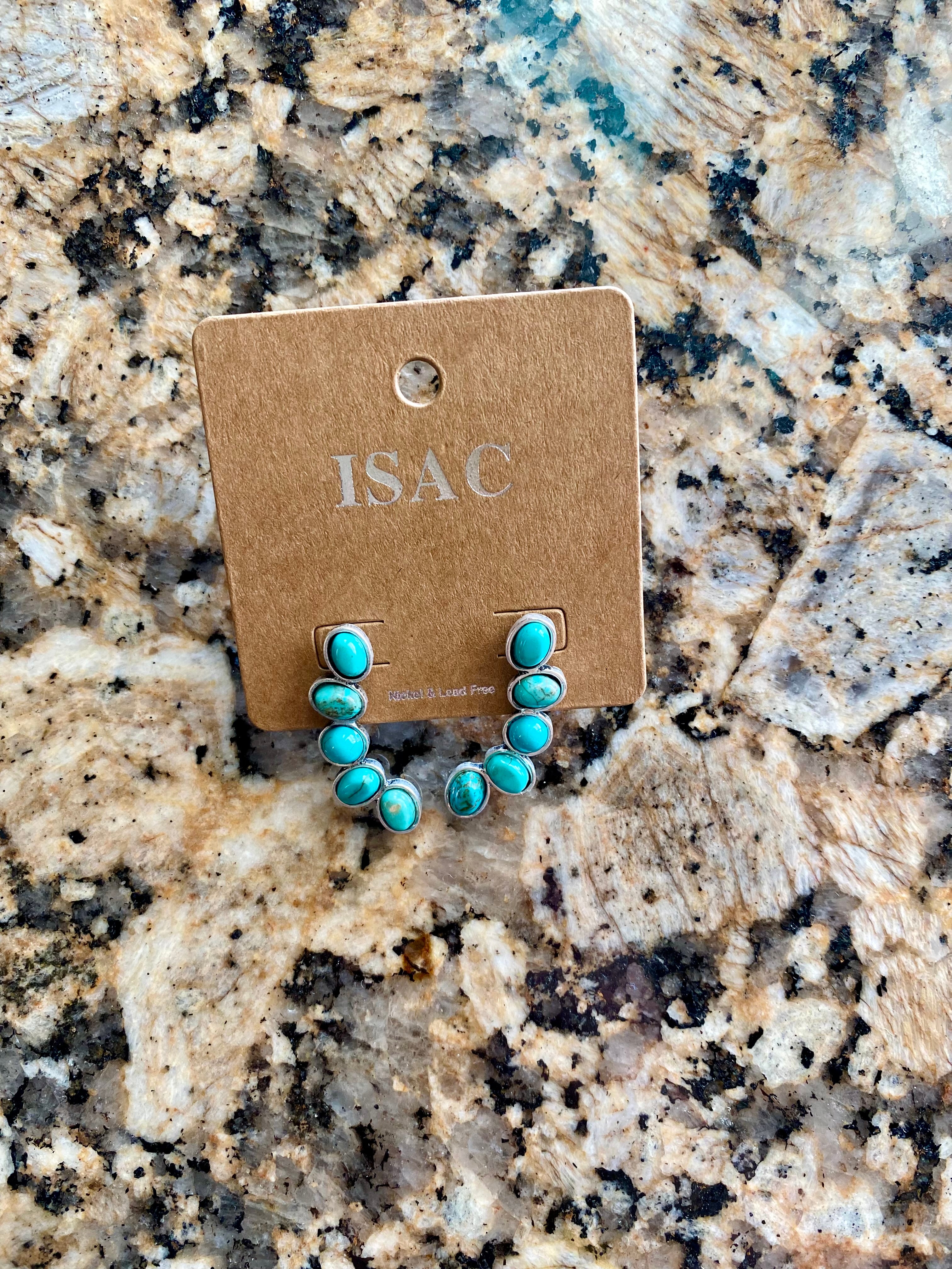 Turquoise Curved Studs