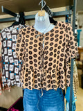Branded Dot Tie Top