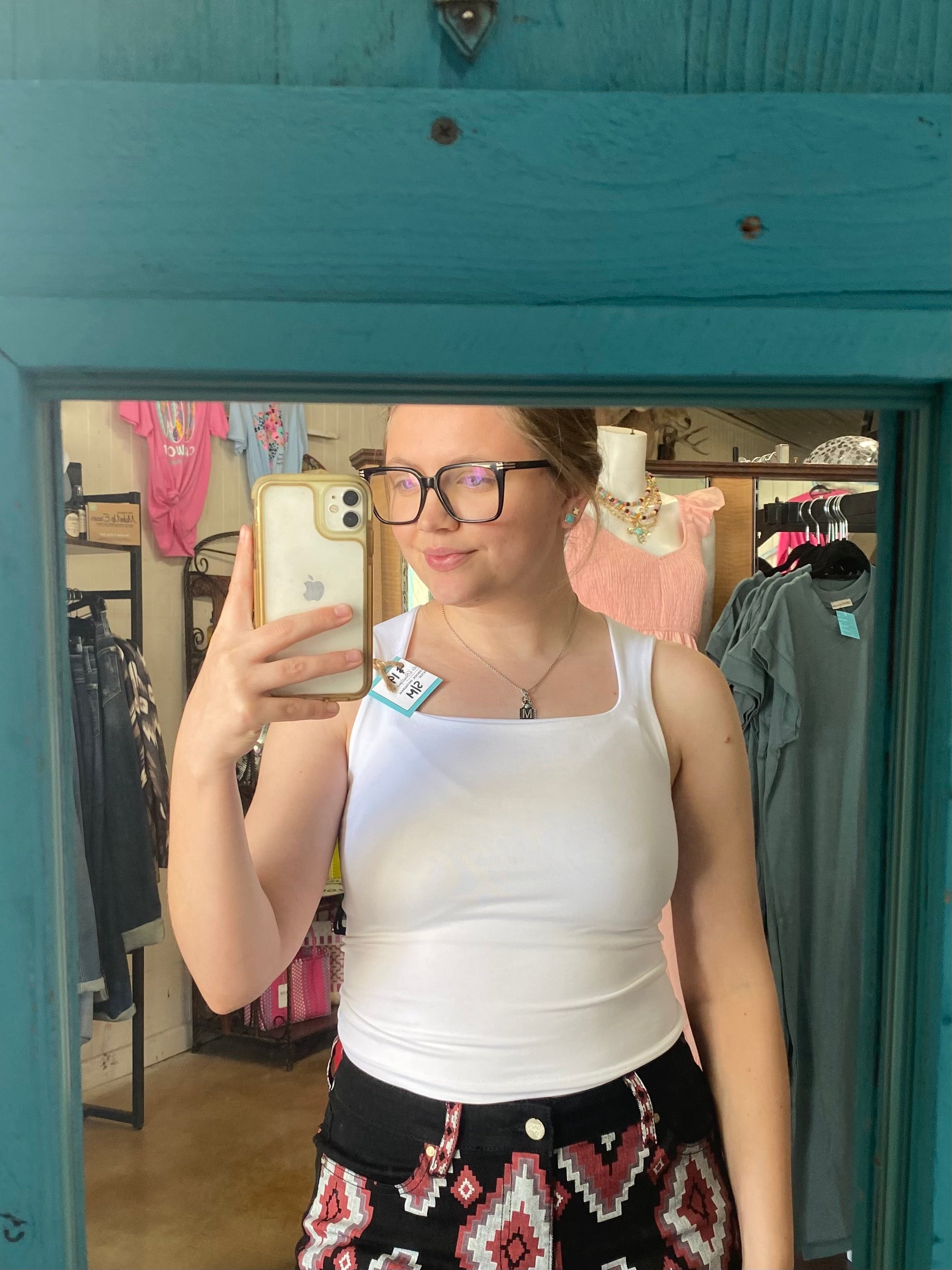 White Double Lined Tank