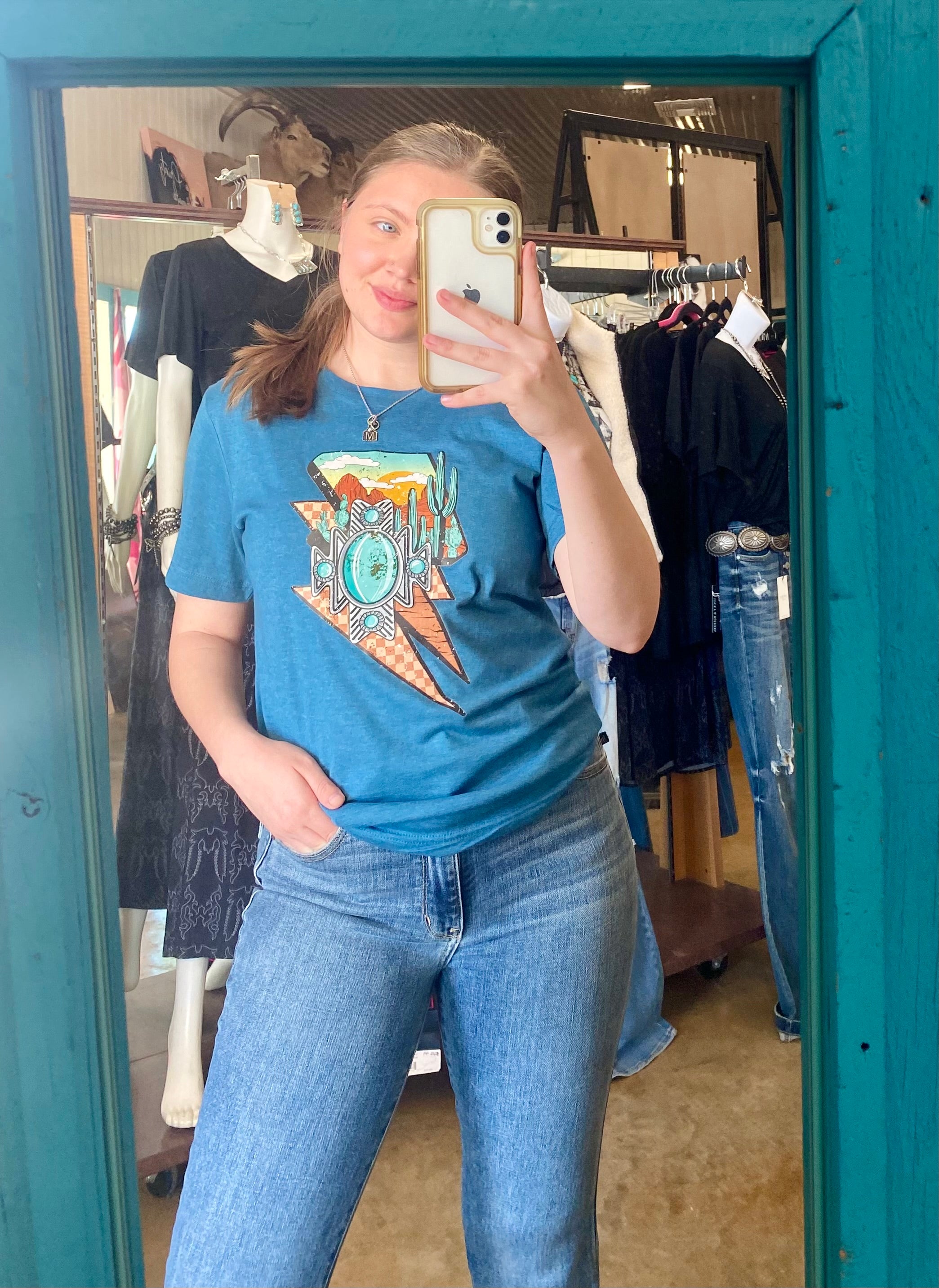 Western Lightning Bolt Tee