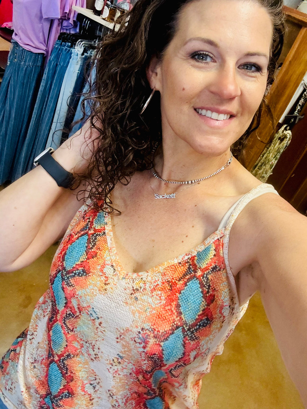 Snakeskin Tank Top