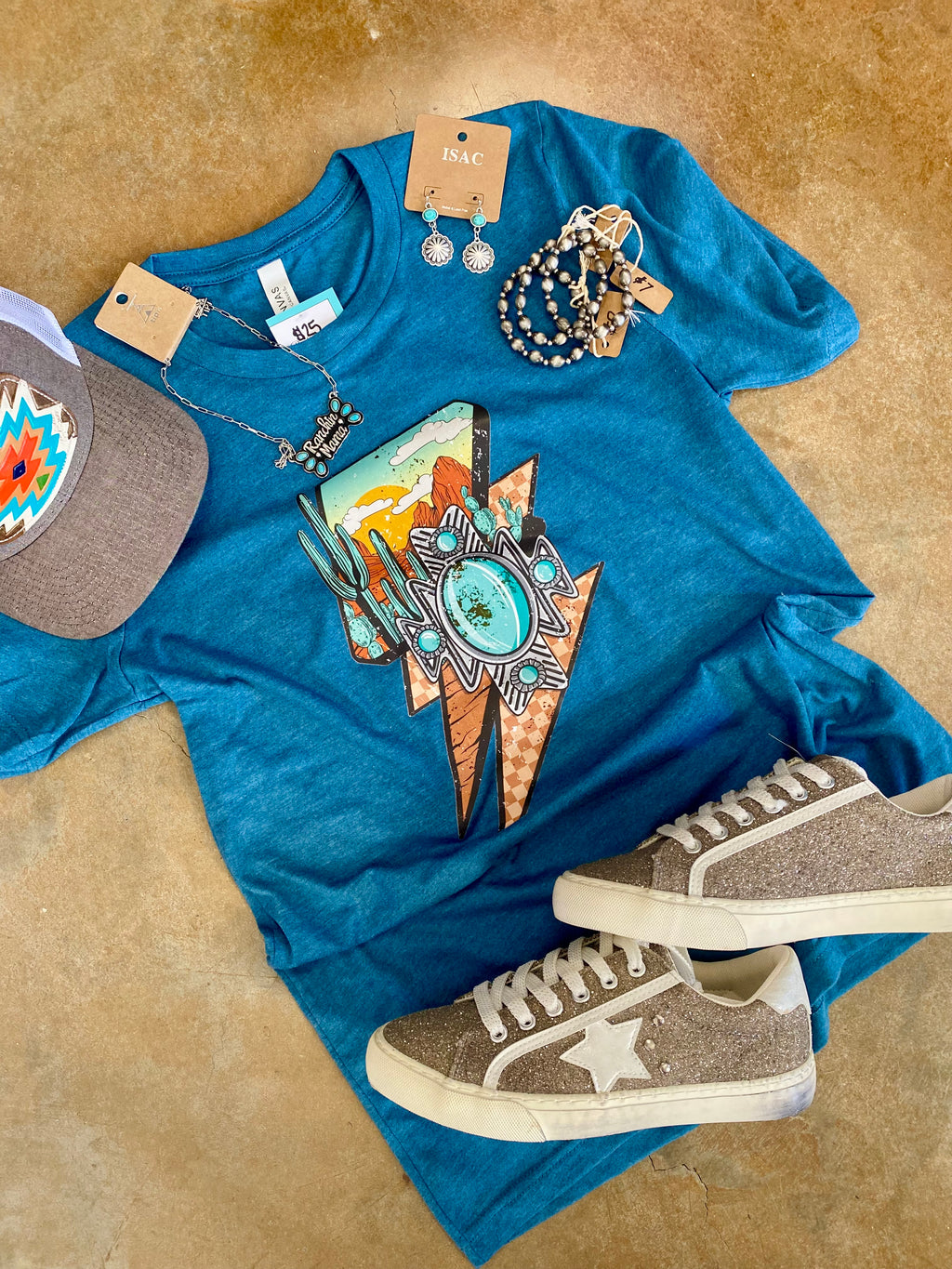 Western Lightning Bolt Tee