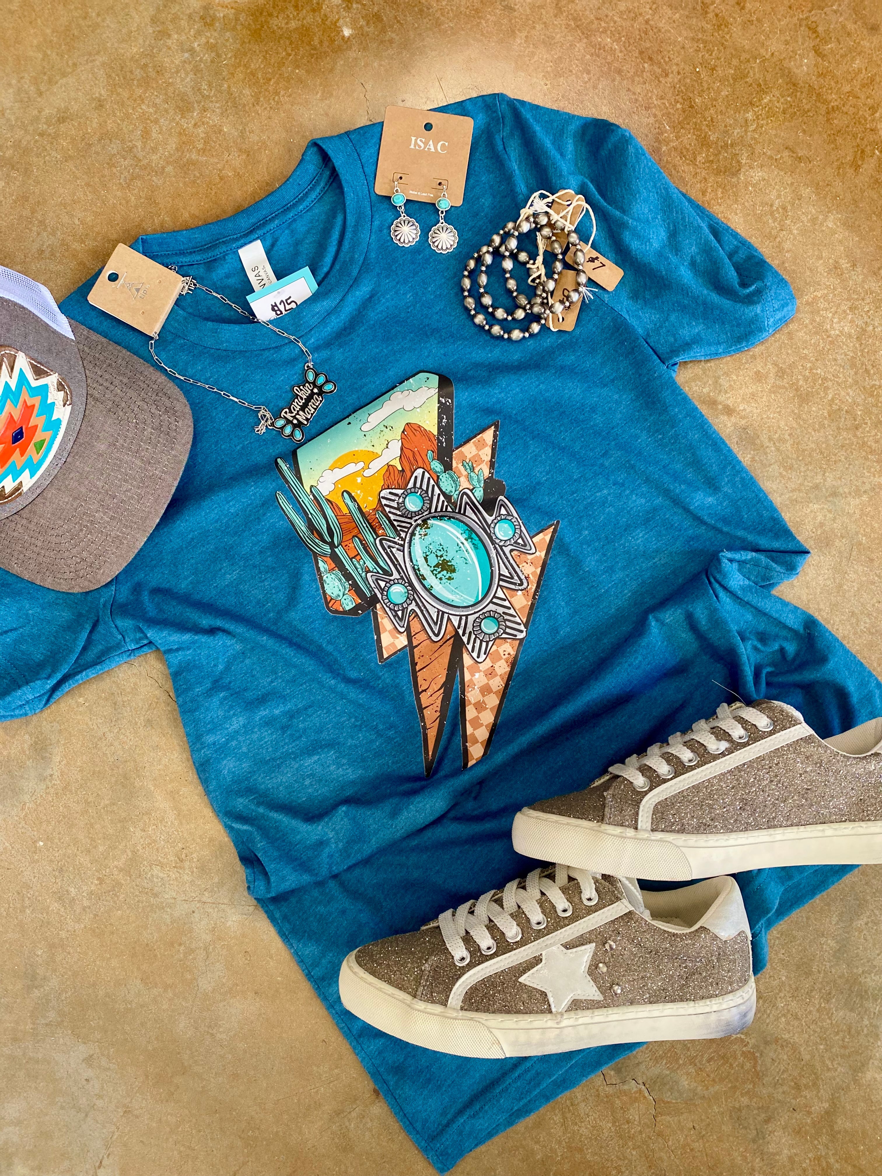 Western Lightning Bolt Tee