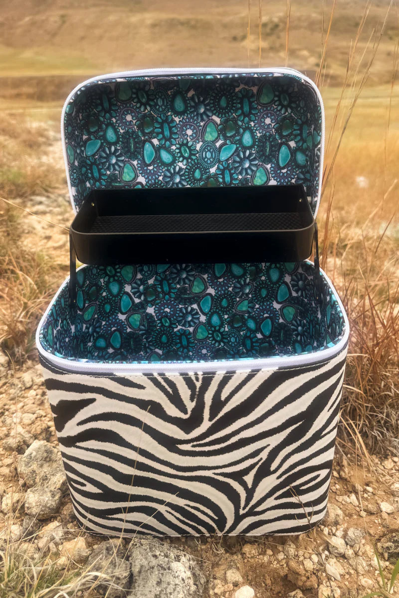 Cowgirl Zebra Makeup Box